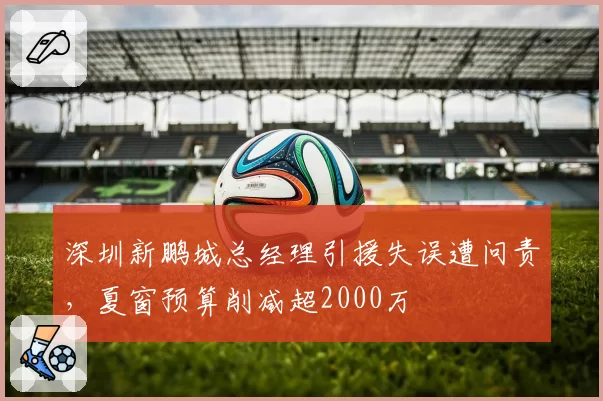 深圳新鹏城总经理引援失误遭问责,夏窗预算削减超2000万